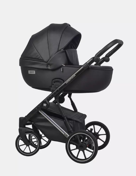 Детская коляска Riko Basic Montana Premium Silver 2 в 1 - Фото
