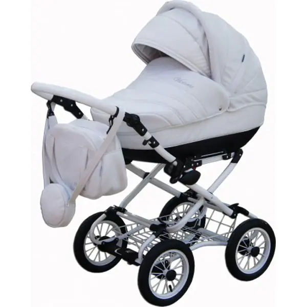 Детская коляска Esperanza Victoria Leatherette кожа 3 в 1 Цвет рамы - Черный - Маленькие колеса фото 10