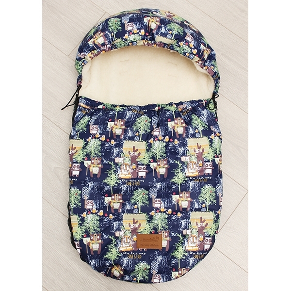 Универсальный меховой конверт AmaroBaby Little Friend Лес 80х45 см