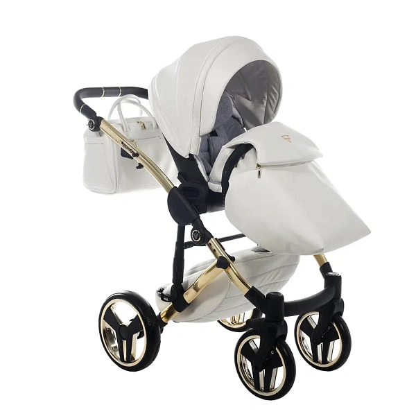 Детская коляска Junama Diamond Individual V2 3 в 1 на золотой раме фото 11