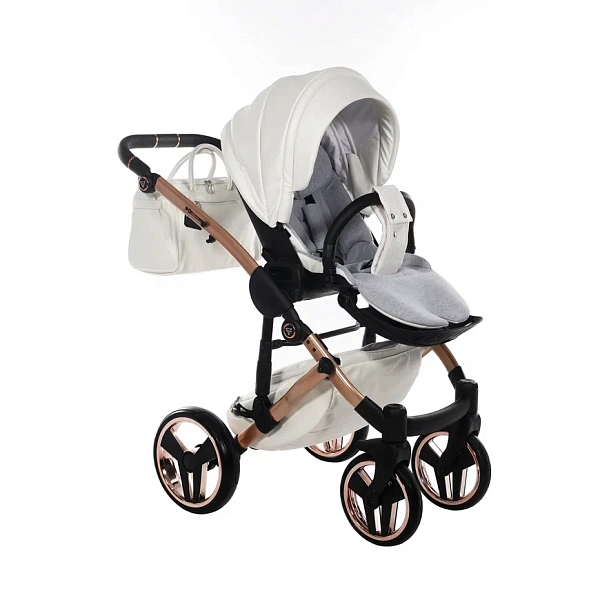 Детская коляска Junama Diamond Mirror Satin V2 3 в 1 на медной раме фото 17